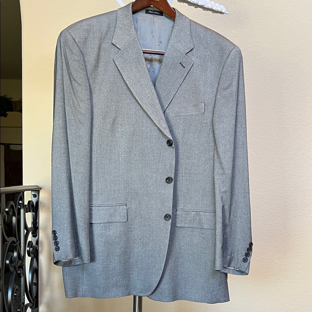 Ralph Lauren Blue Label Gray Blazer 100% Bamboo